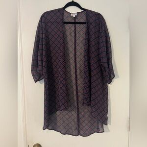 LuLaRoe Multicolor Patterned Kimono size S (SKU-D-132)